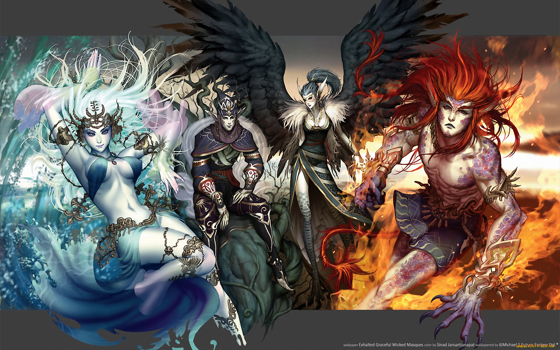 exhalted, graceful, wicked, masques, , 